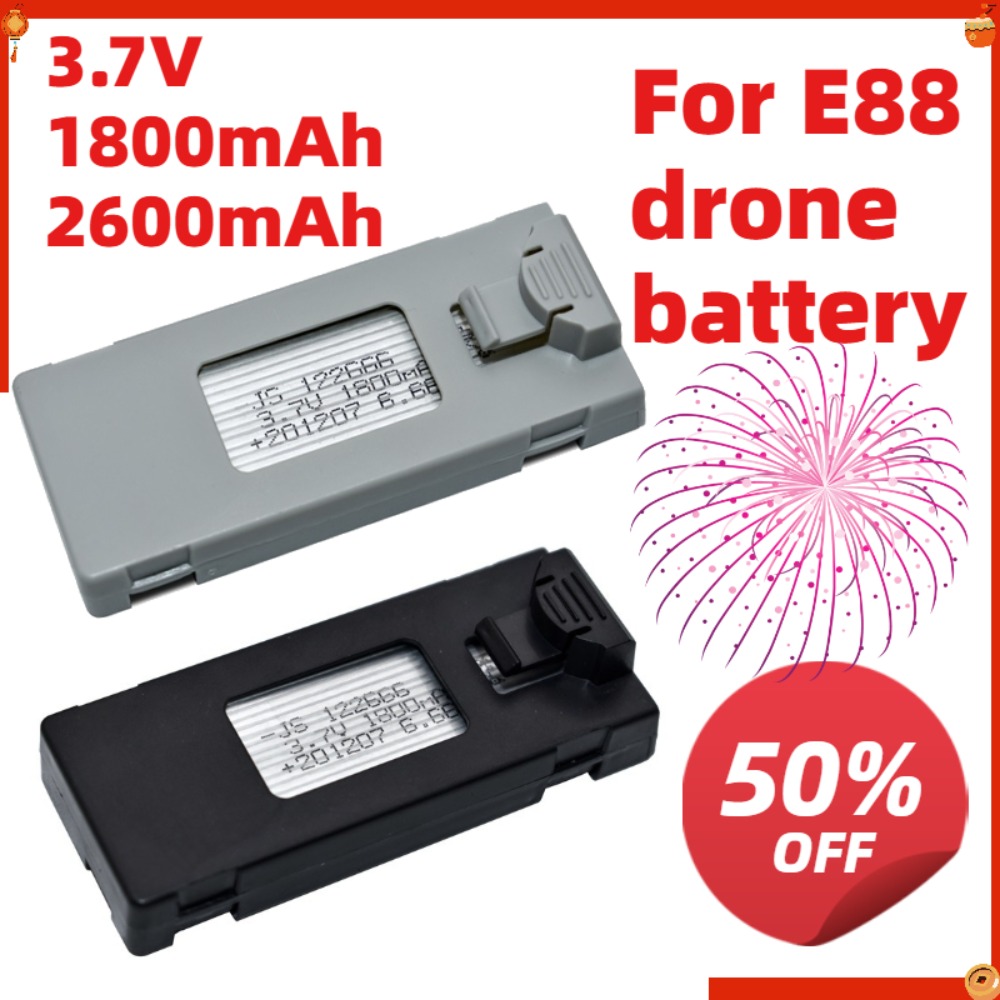 Drone E88 Rc Quadcopter - 3.7V 1800mAh 2600mAh dronebatterij voor E88