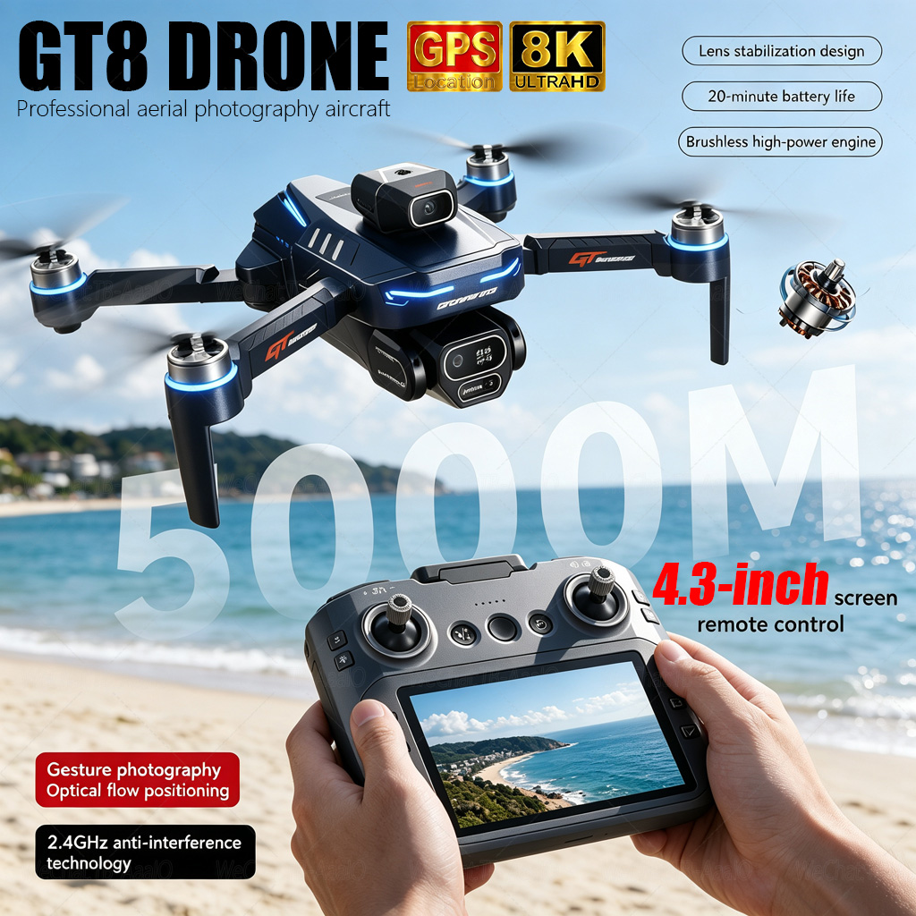 Drone Rc Foldable - NIEUWE GT8 HD RC Drone 4K