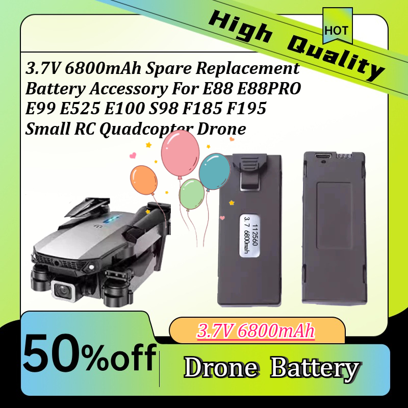 Drone Rc E99 - 3.7V 6800mAh Reserve Vervangende Batterij Accessoire