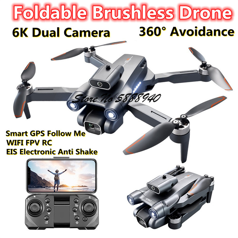 Drone Rc S1S - 6K Optische Flow Borstelloze Opvouwbare Drone
