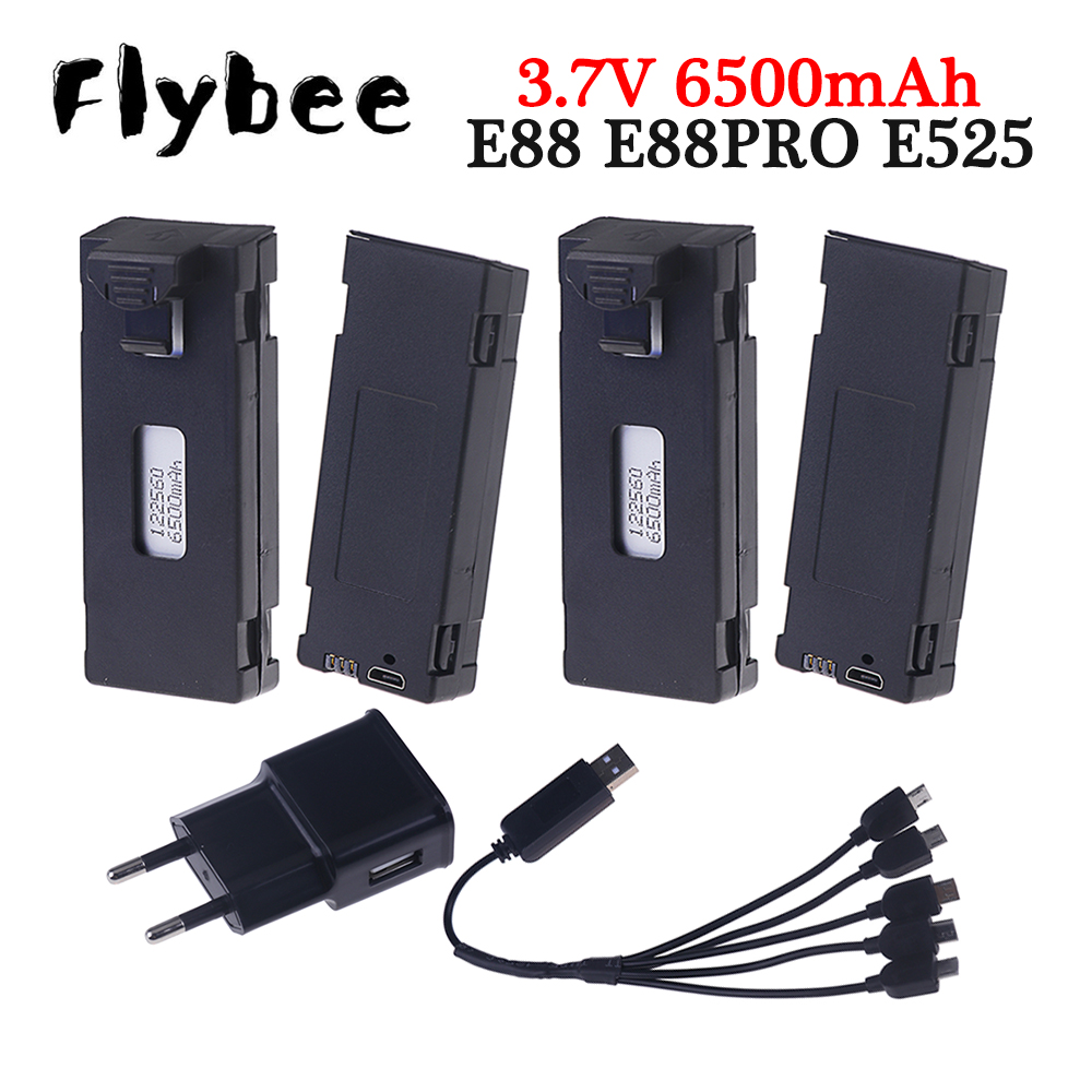 Drone Rc E99 - Oplaadbare 3.7V 6500Mah Batterij Een Oplader