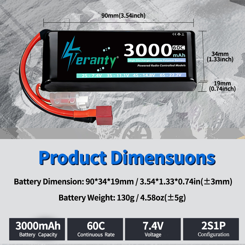 TERANTY 2S 3000mAh Lipo Batter - Drone Rc Leading recensie en prijs