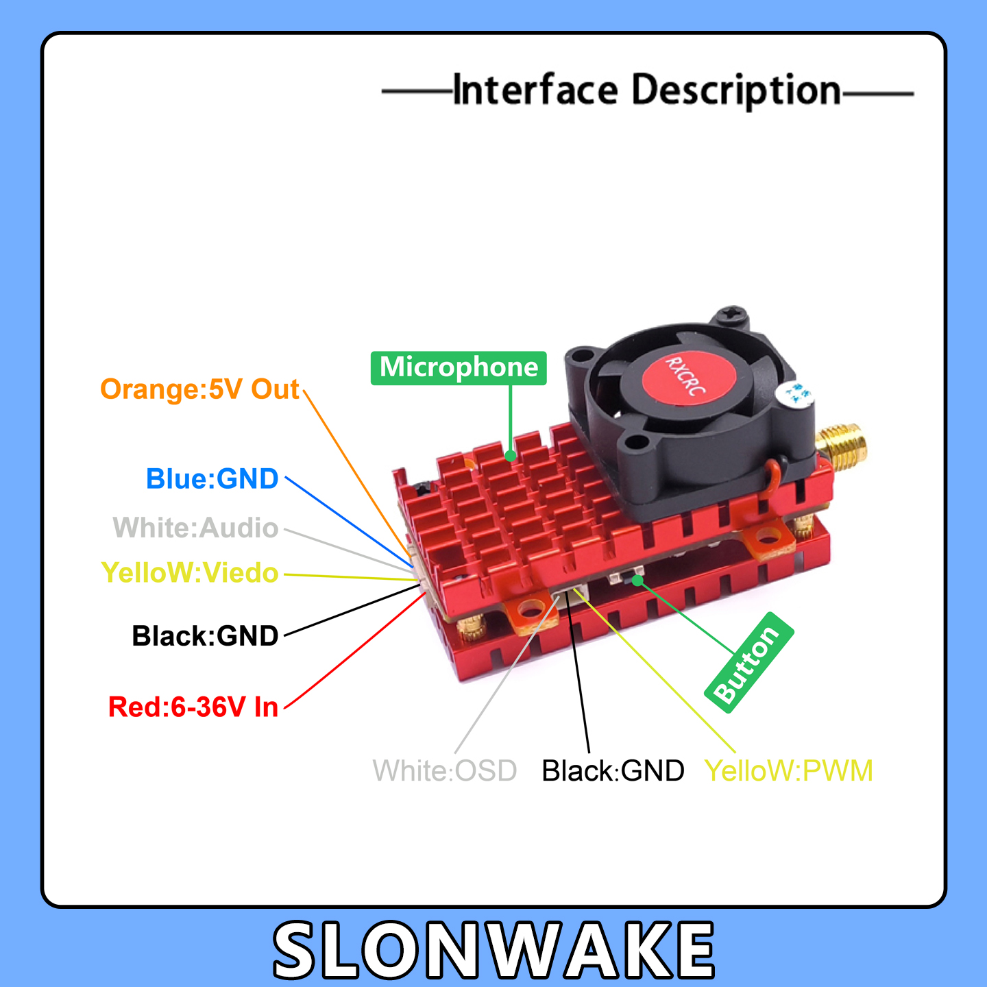SLONWAKE 5.8G 2W VTX FPV 1800T - Drone Rc Explorer recensie en prijs