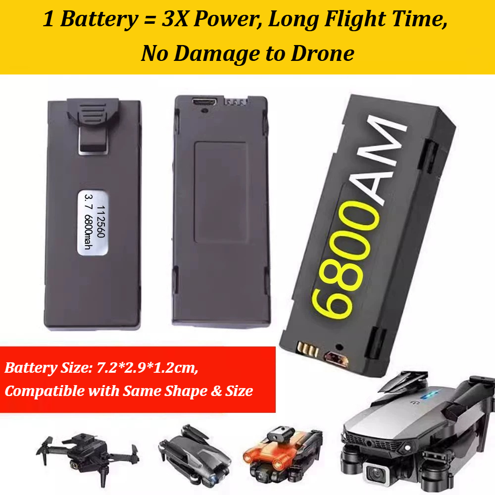 3.7V 6800mAh Reserve Vervangen - Drone Rc E99 recensie en prijs